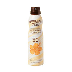 Hawaiian Tropic Weightless Hydration SPF 50 Sunscreen Spray, 6 Oz