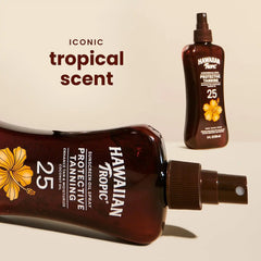 Hawaiian Tropic Protective Tanning Oil Spray Sunscreen SPF 25, 8 Fl Oz