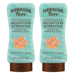 Hawaiian Tropic Weightless Hydration After Sun Lotion, 6 Fl Oz (2 Pack)