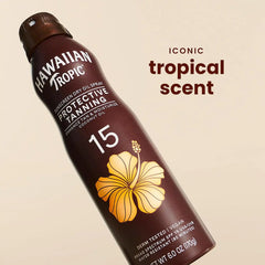 Hawaiian Tropic Dry Tanning Oil Spray Sunscreen SPF 15, 6 Oz