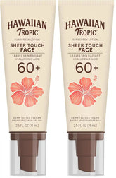 Hawaiian Tropic Sheer Touch Face Sunscreen Lotion SPF 60, 2.5 Fl Oz | Travel Size Sunscreen for Face, Sunblock Lotion, 2.5 Fl Oz,(Pack of 2)