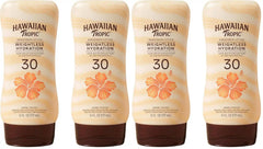 Hawaiian Tropic Weightless Hydration Lotion Sunscreen SPF 30,6Fl Oz Twin Pack,Oil Free Sunscreen,Hawaiian Tropic-Sunscreen SPF 30,Oxybenzone Free-Sunscreen,Body-Sunscreen,6Fl Oz each,(Pack of 2)
