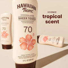 Hawaiian Tropic Sheer Touch SPF 70 Sunscreen Lotion, 8 Fl Oz