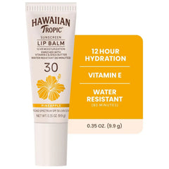 Hawaiian Tropic Sunscreen Lip Balm SPF 30, Pineapple, 0.3 Oz