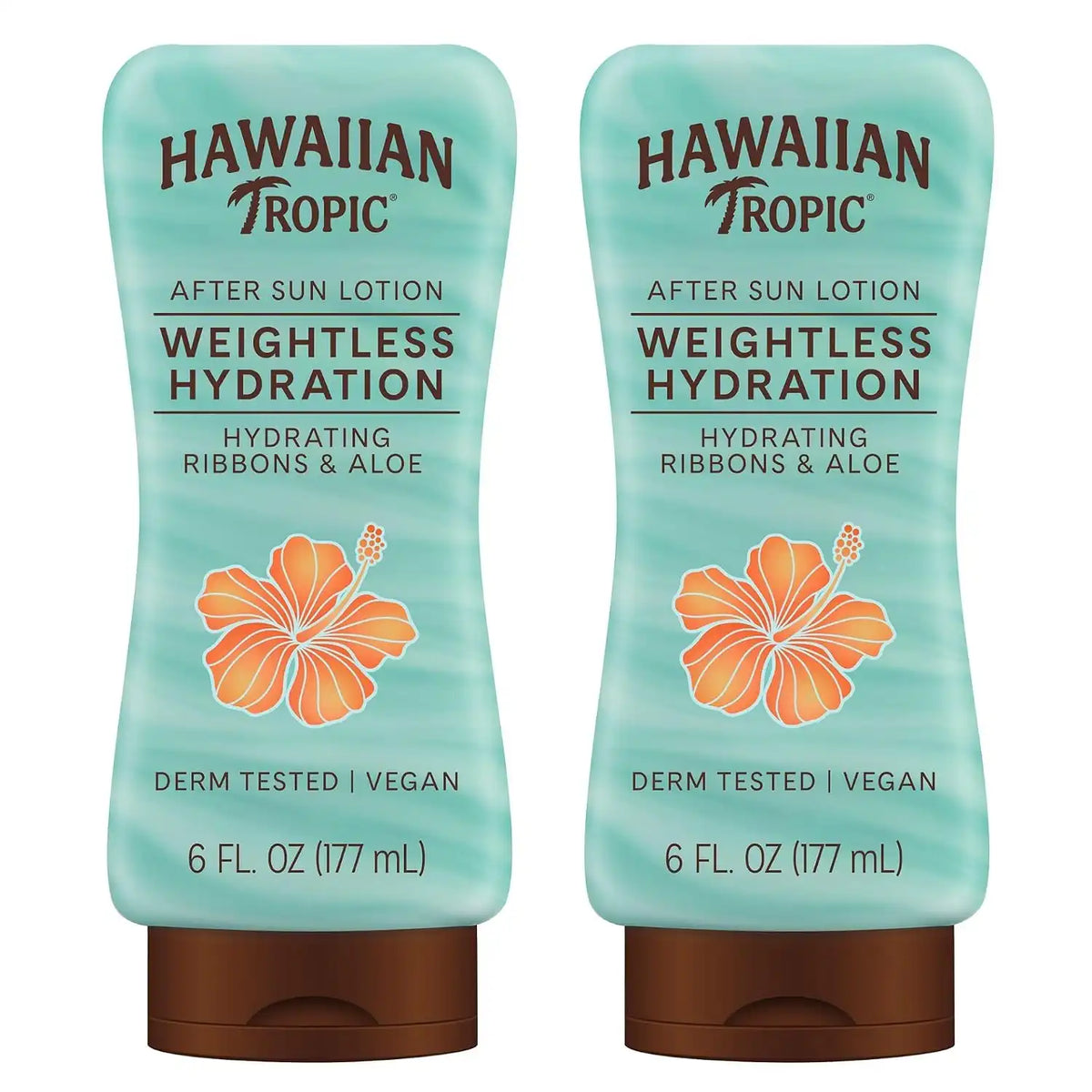 Hawaiian Tropic Weightless Hydration After Sun Lotion, 6 Fl Oz (2 Pack)
