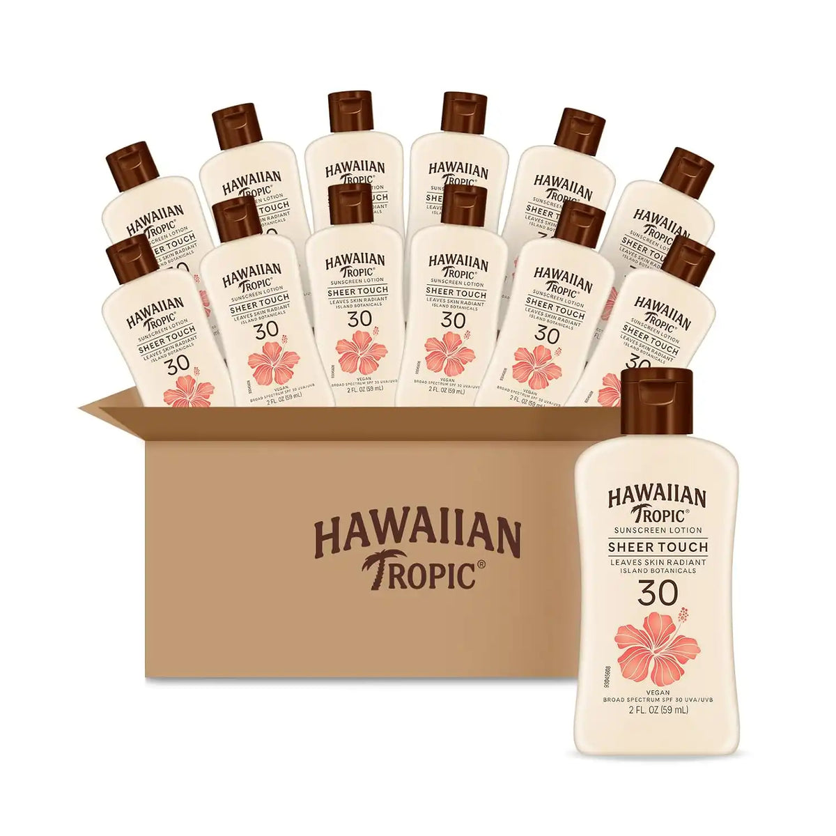 Hawaiian Tropic Sheer Touch Lotion, SPF 30, 2oz (Pack of 12)