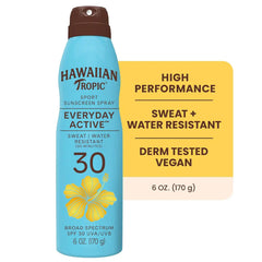 Hawaiian Tropic Island Sport Sunscreen Spray, Clear Coconut, 6 Ounce