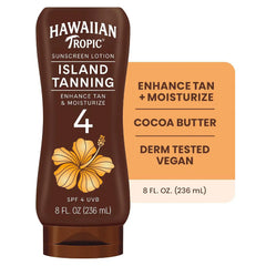 Hawaiian Tropic Sunscreen Protective Dark Tannning Sun Care Sunscreen Lotion - SPF 4, 8 Ounce