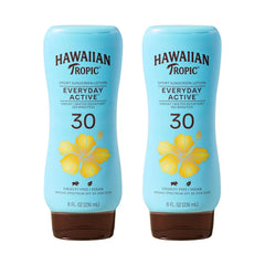 Hawaiian Tropic Everyday Active SPF 30 Sunscreen Lotion, 8 Fl Oz (2 Pack)