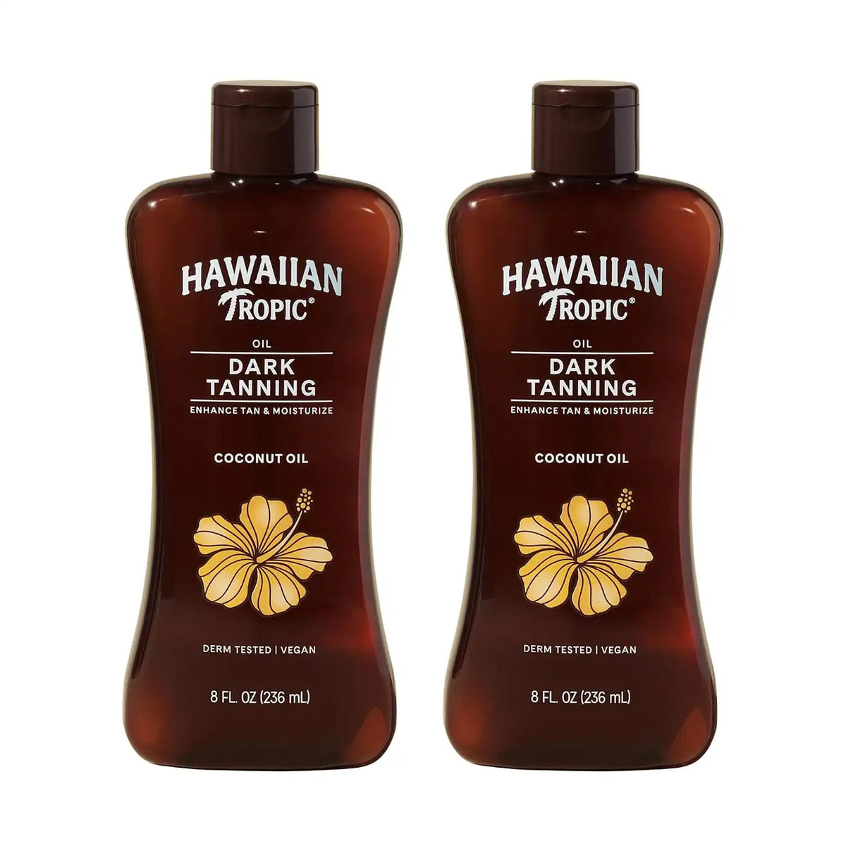 Hawaiian Tropic Dark Tanning Oil, 8 Fl Oz (2 Pack)