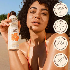 Hawaiian Tropic Weightless Hydration SPF 50 Sunscreen Spray, 6 Oz